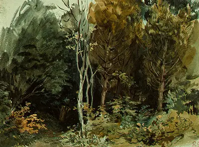The Edge of a Wood at Nohant Eugene Delacroix